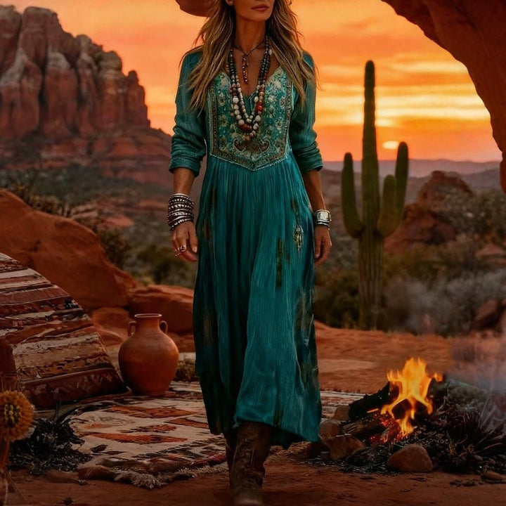 Evelyn | Elegant Bohemian Maxi Dress