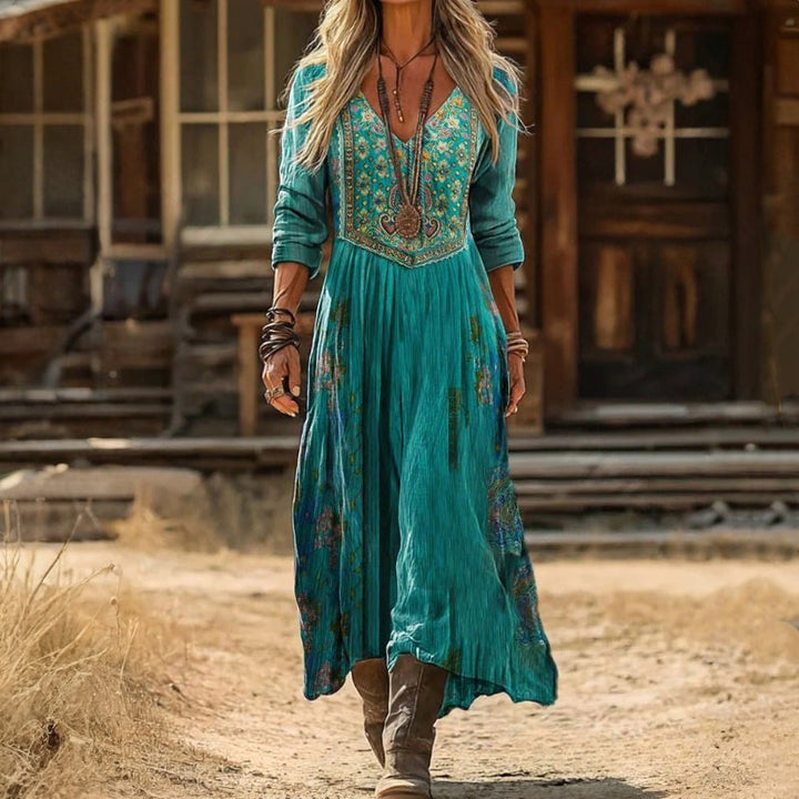 Evelyn | Elegant Bohemian Maxi Dress
