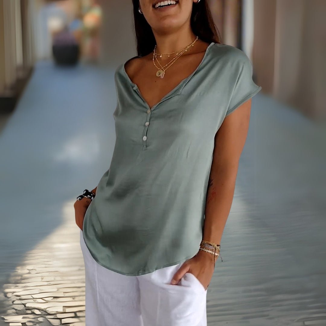 Martha – V-Neck Tee with Tailored Fit