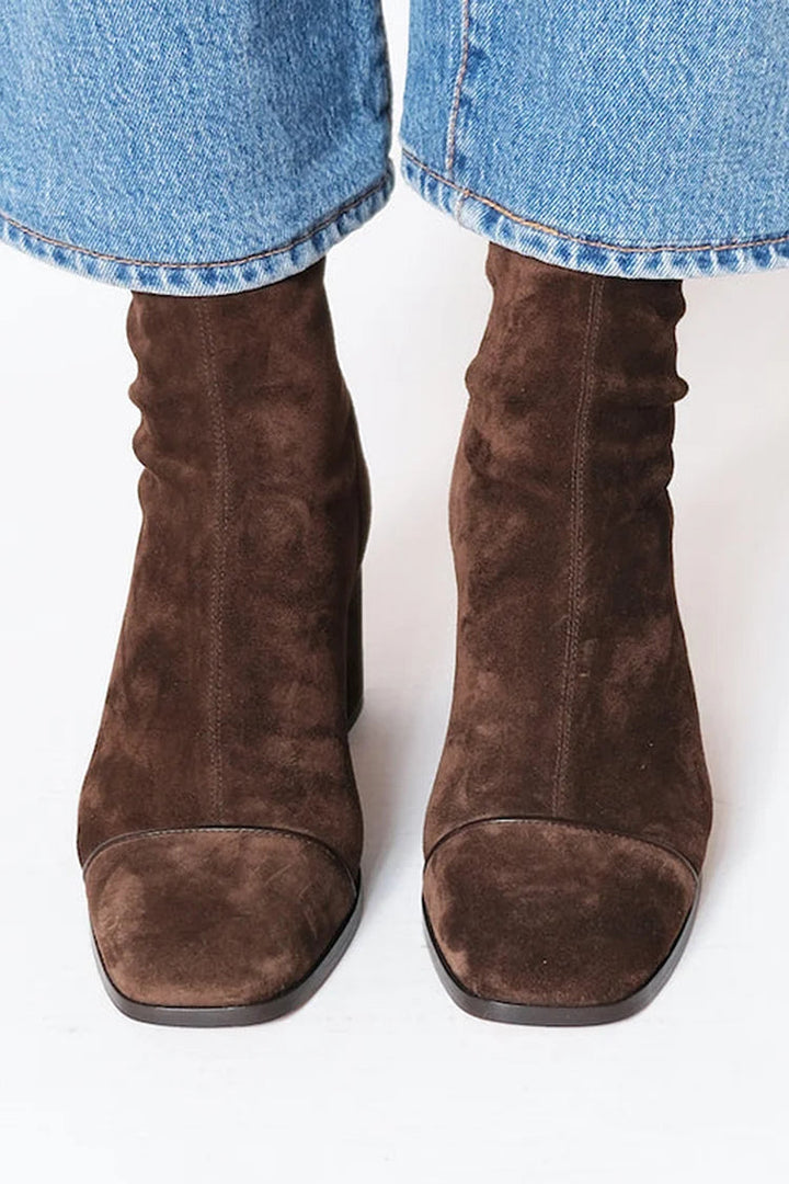 Lila | Square Toe Heeled Boots