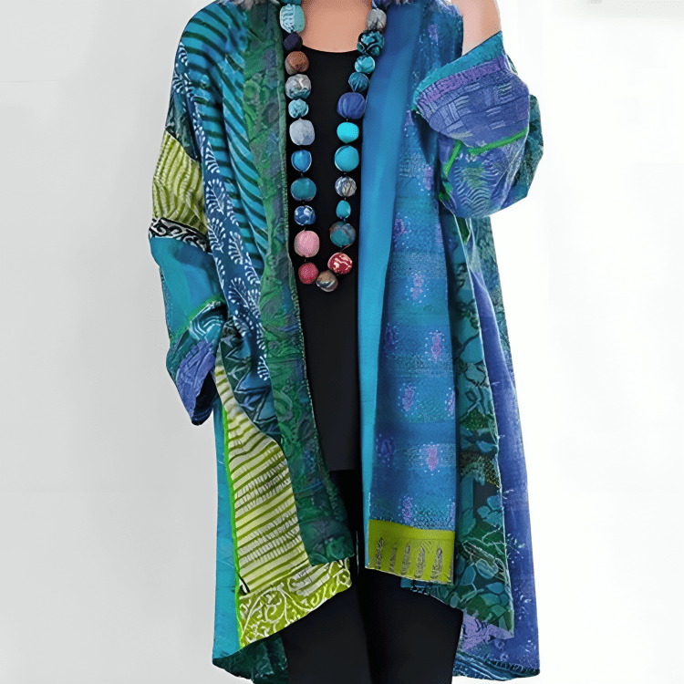 Gina – Pleated Cardigan with Classic Collar