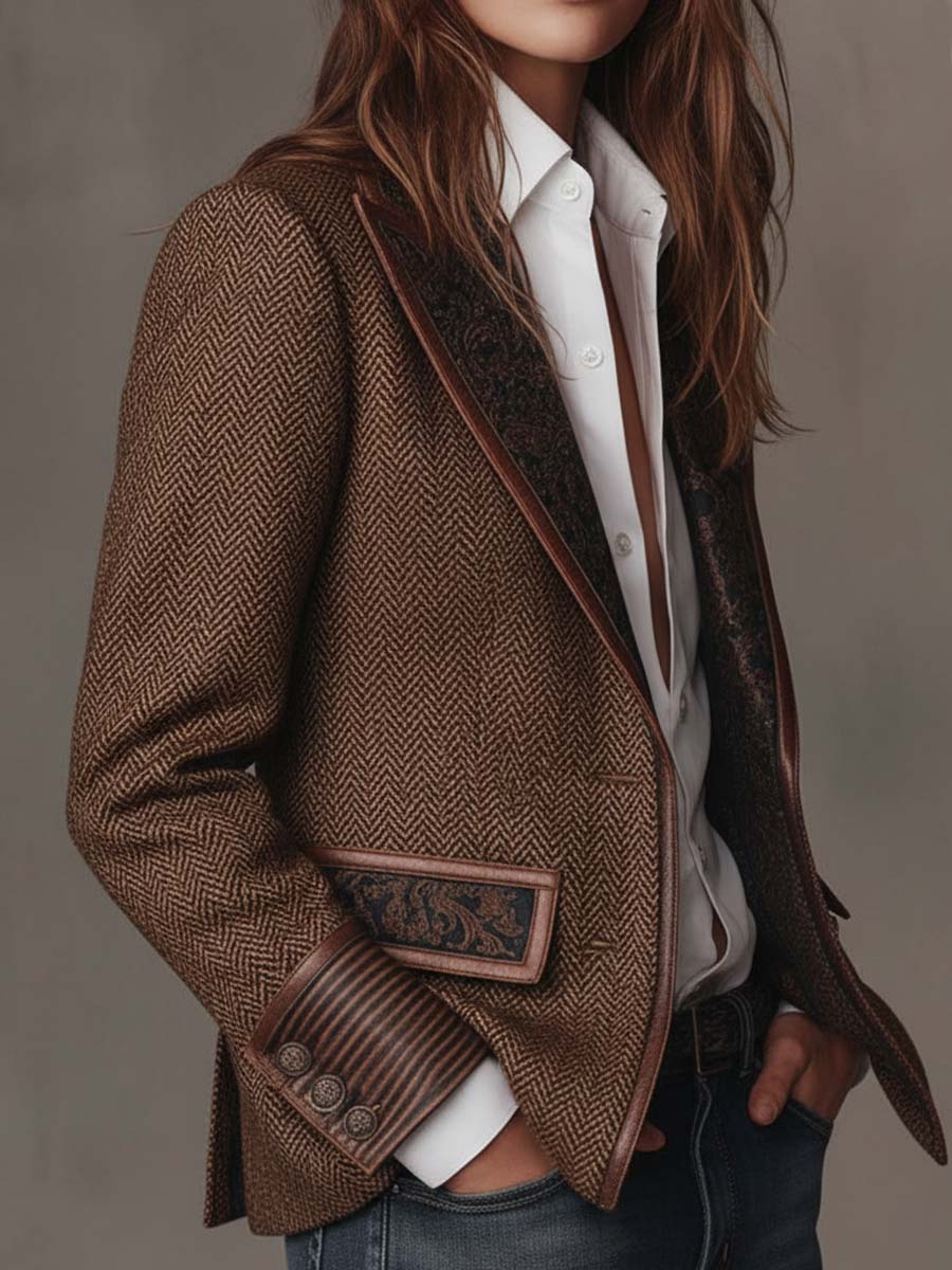 Thea | Houndstooth Blazer