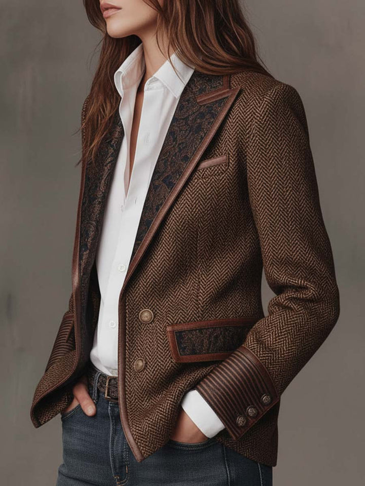 Thea | Houndstooth Blazer