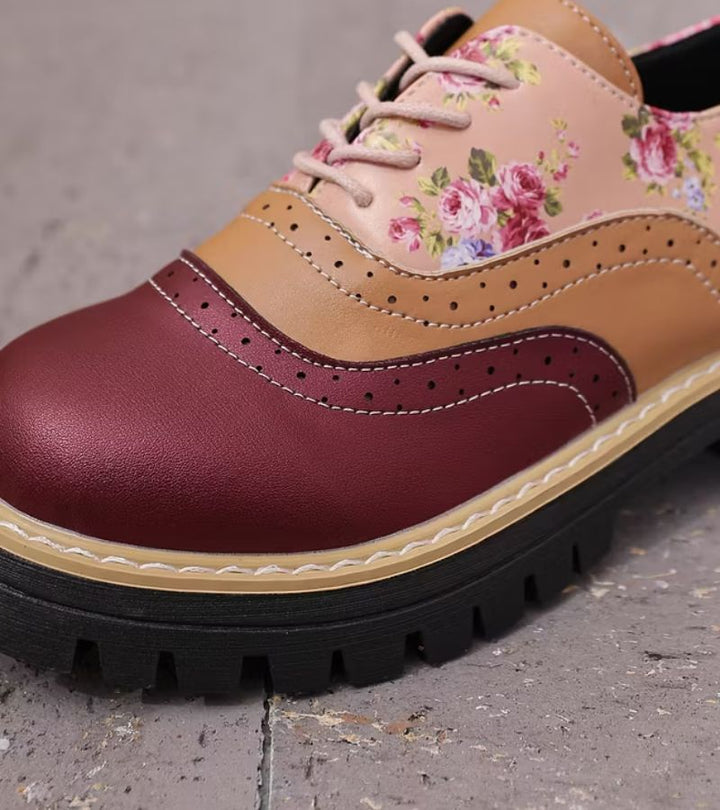 Ada | Floral Lace-Up Oxford Shoes