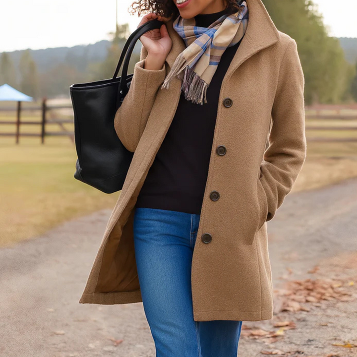 Helga | Classic Button-Front Winter Coat