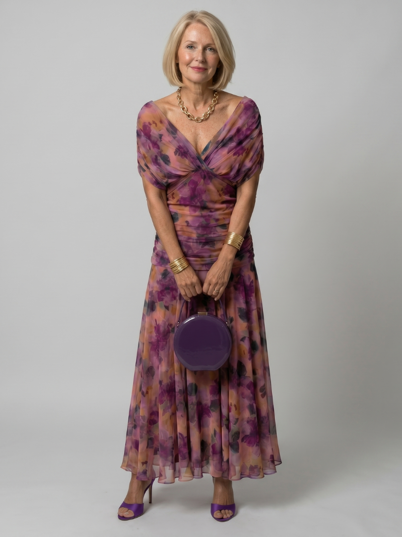Calen™ Off Shoulder Flow Midi Dress