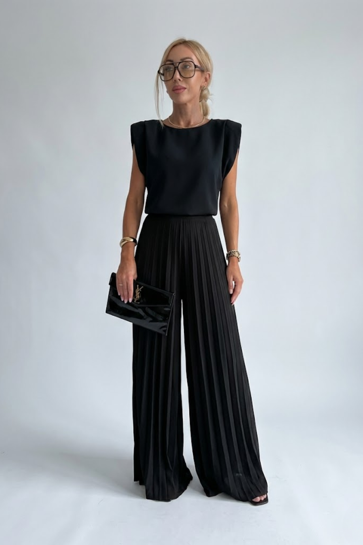 Pearl | Pleated Wide-Leg Jumpsuit