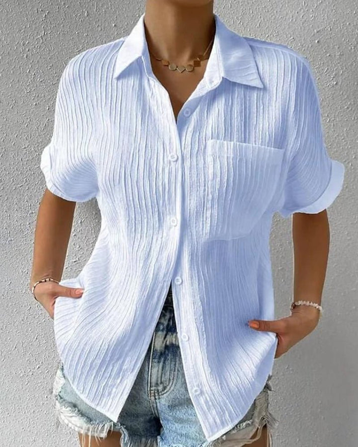 Marian – Button-Up Blouse with Shirt Collar