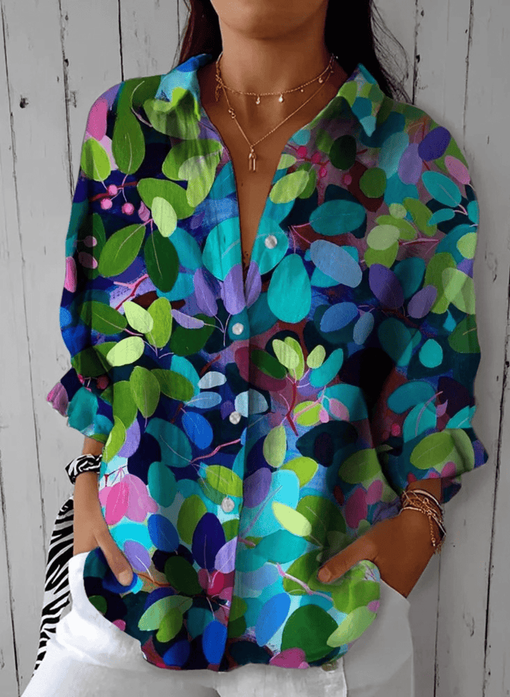 Gretta – Button-Up Shirt in Floral &amp; Abstract Prints