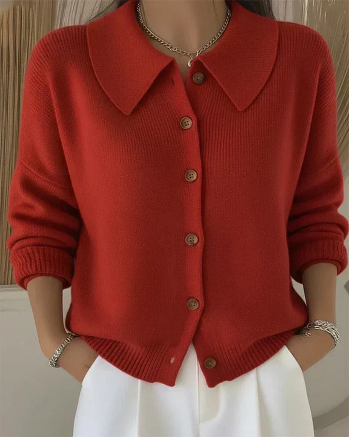 Vera | Cardigan with Shirt Collar