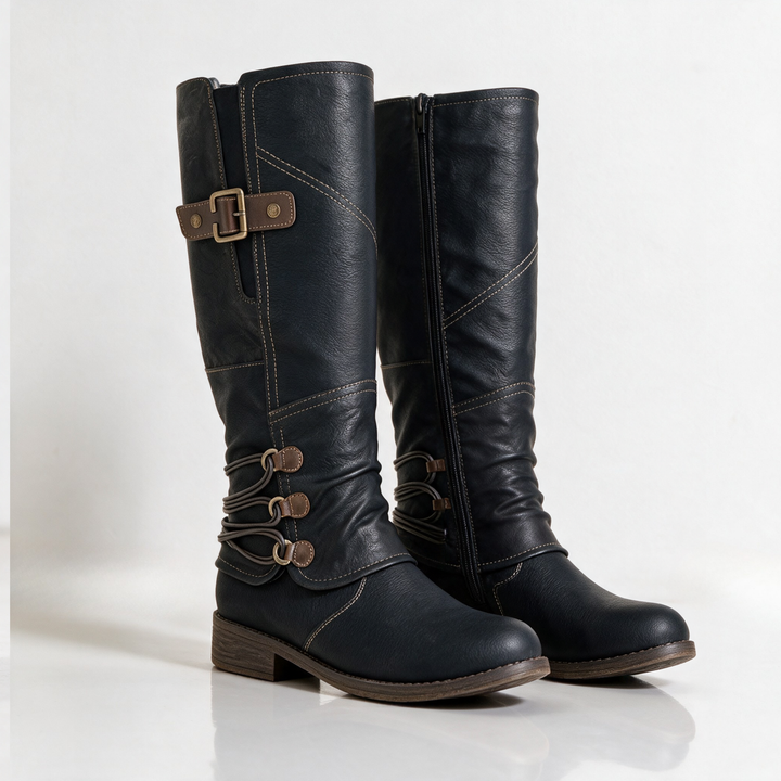 Maristel | Tall Buckle Riding Boots