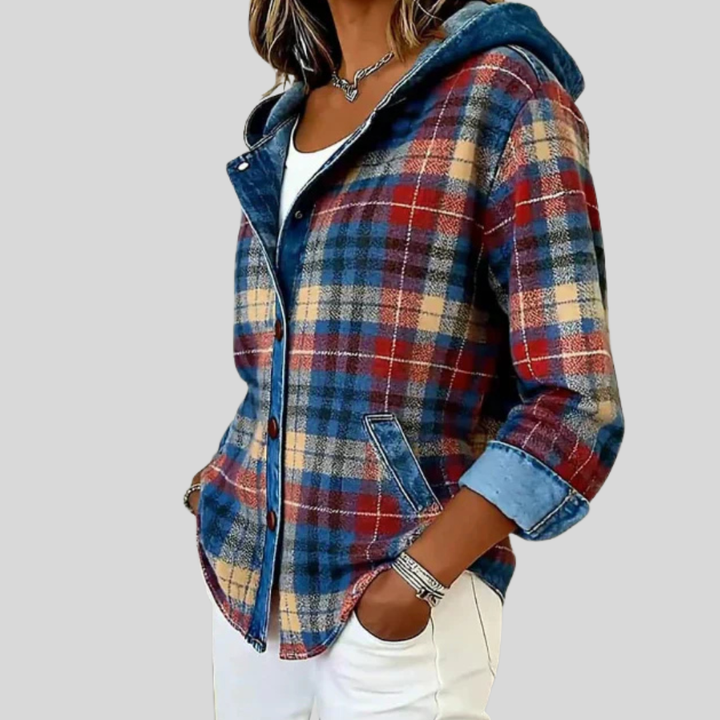 Hillary | Padded Check Shacket