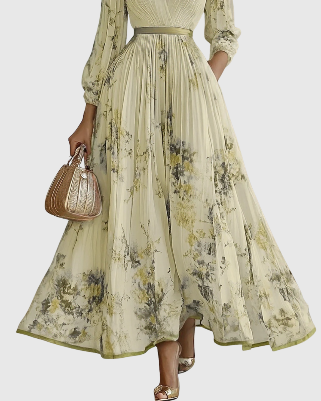 Rowella | V-Neck Floral Maxi Dress