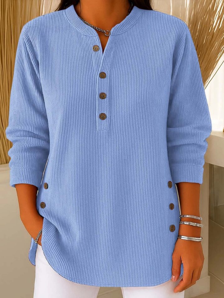 Nina | Henley Tunic with Buttons