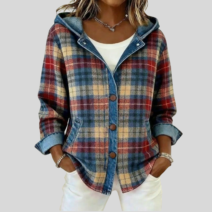 Hillary | Padded Check Shacket