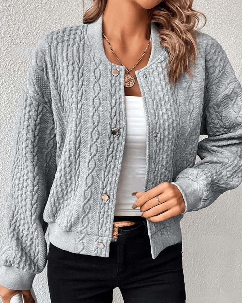 Sofia – Luxe Knit Cardigan with Jacquard Pattern
