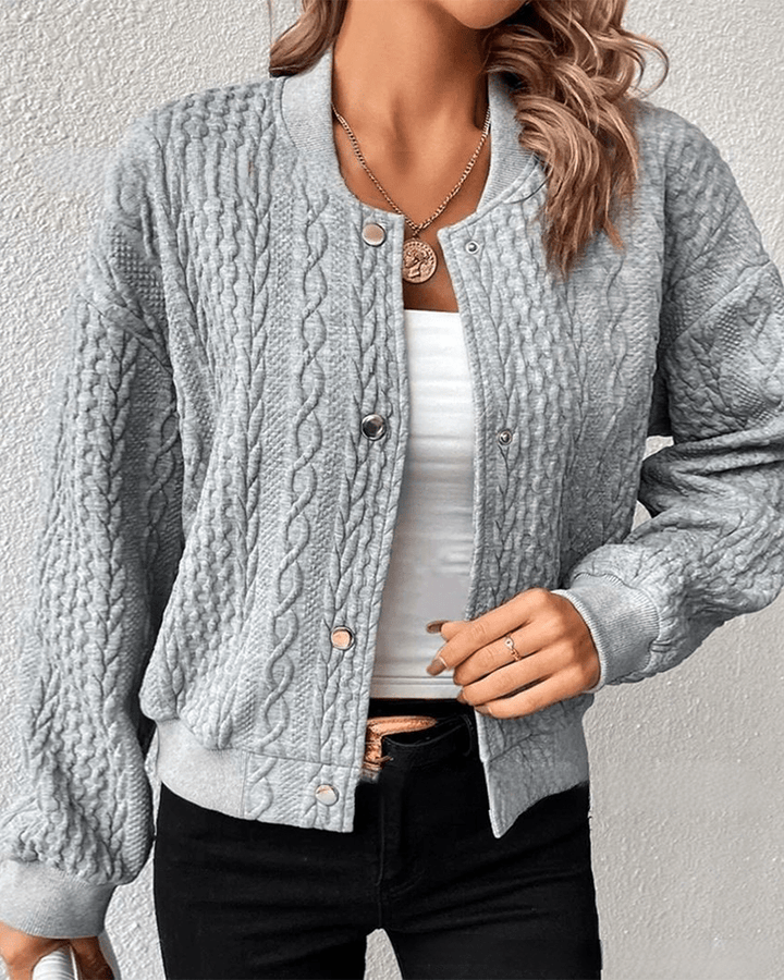 Sofia – Luxe Knit Cardigan with Jacquard Pattern