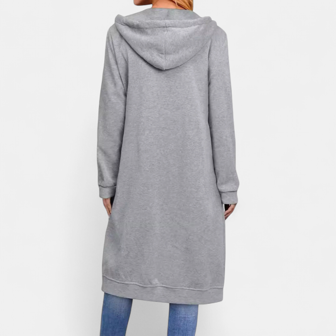 Carol – Relaxed Zip-Up Longline Cardigan