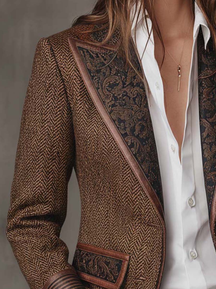 Thea | Houndstooth Blazer