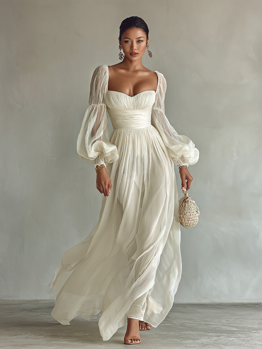 Celeste | Flowy Square-Neck Maxi