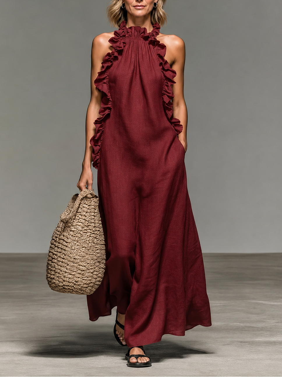 Emma | Soft Ruffle Maxi Dress