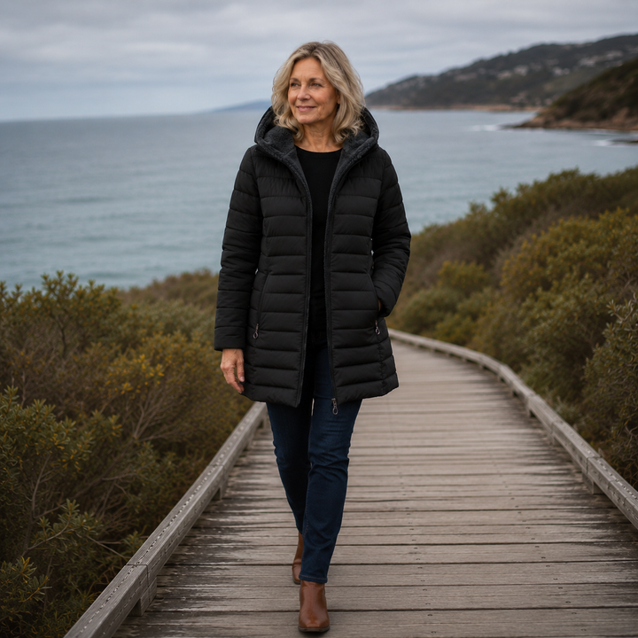 Denise | Quilted A-Line Coat