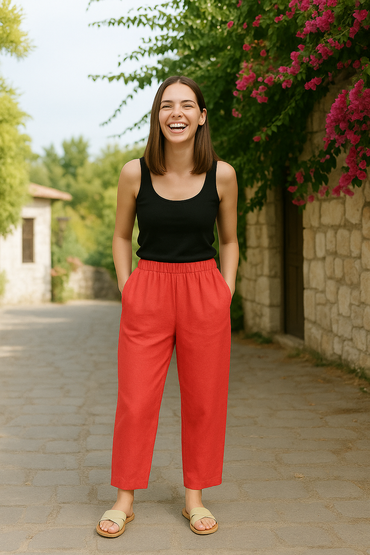 Flaris – Palazzo Pants with Elastic Waist