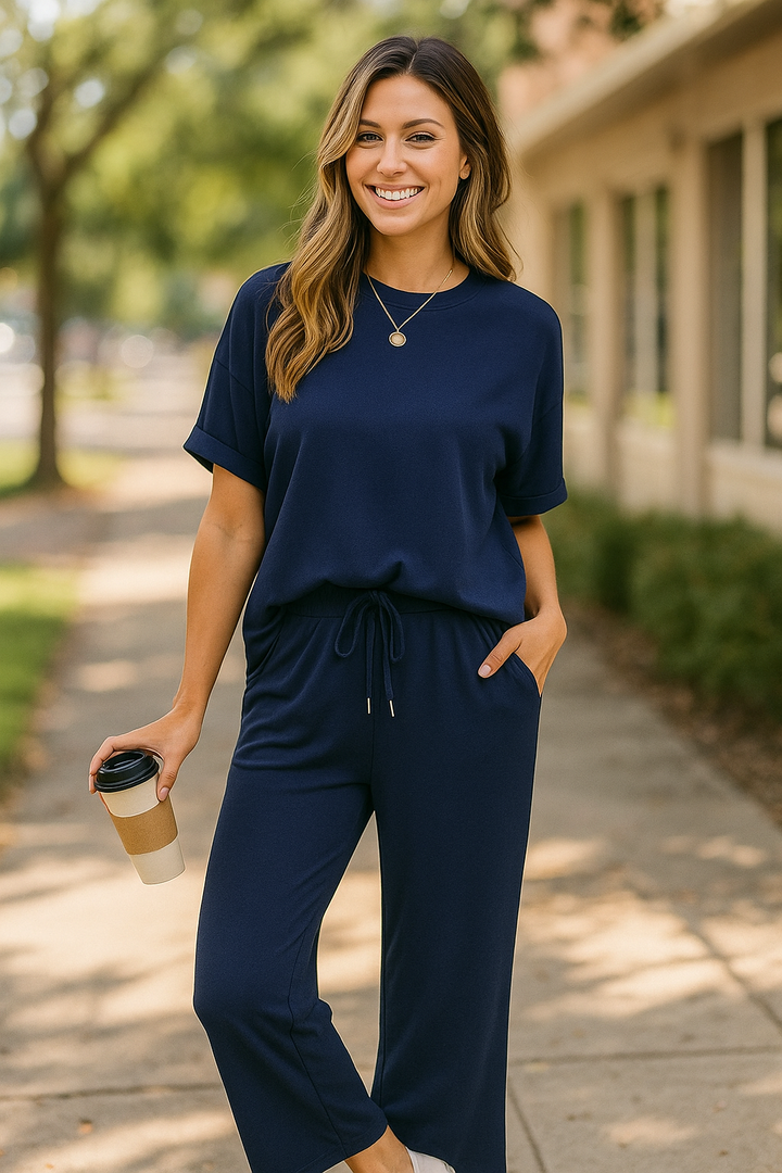 Clarina – Two-Piece Set with Slim Ankle Pants