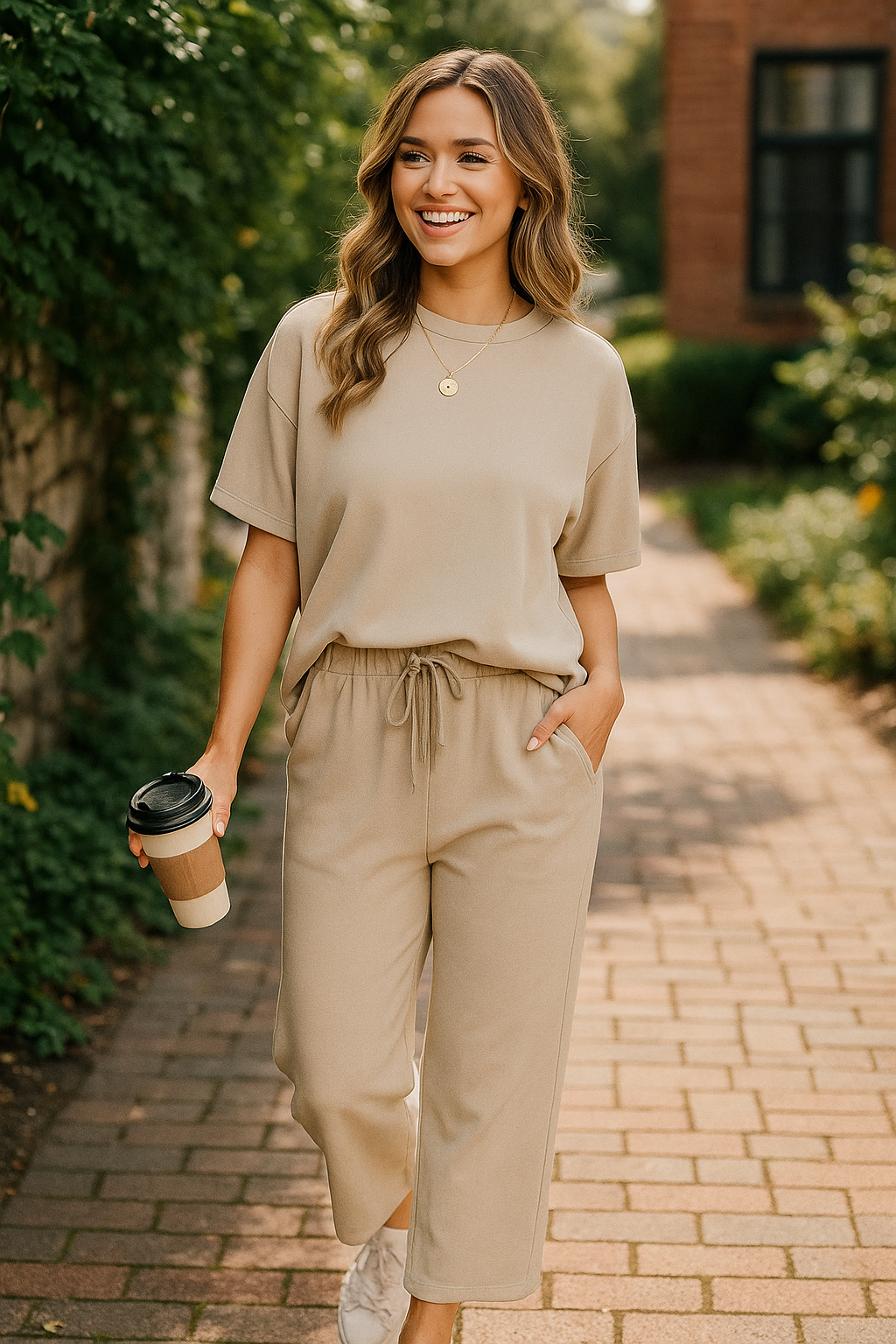 Clarina – Two-Piece Set with Slim Ankle Pants
