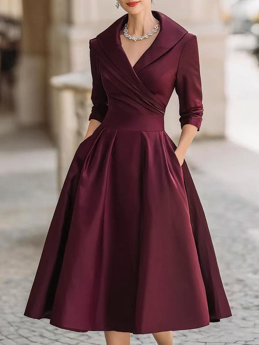 VICTORIA | COLLARED MIDI DRESS