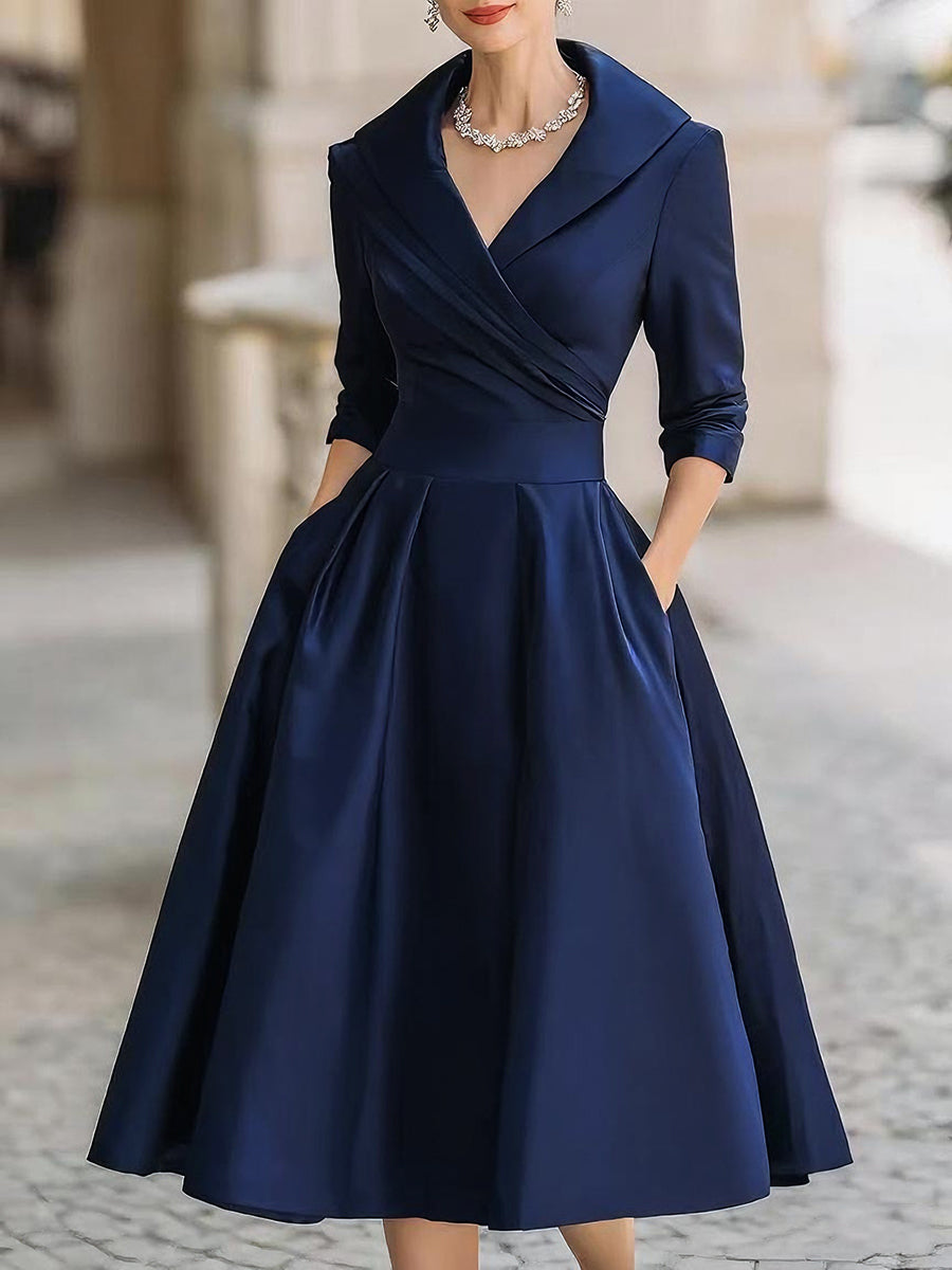 VICTORIA | COLLARED MIDI DRESS