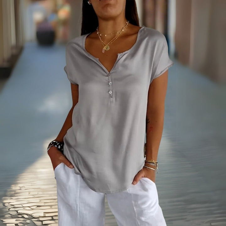 Martha – V-Neck Tee with Tailored Fit