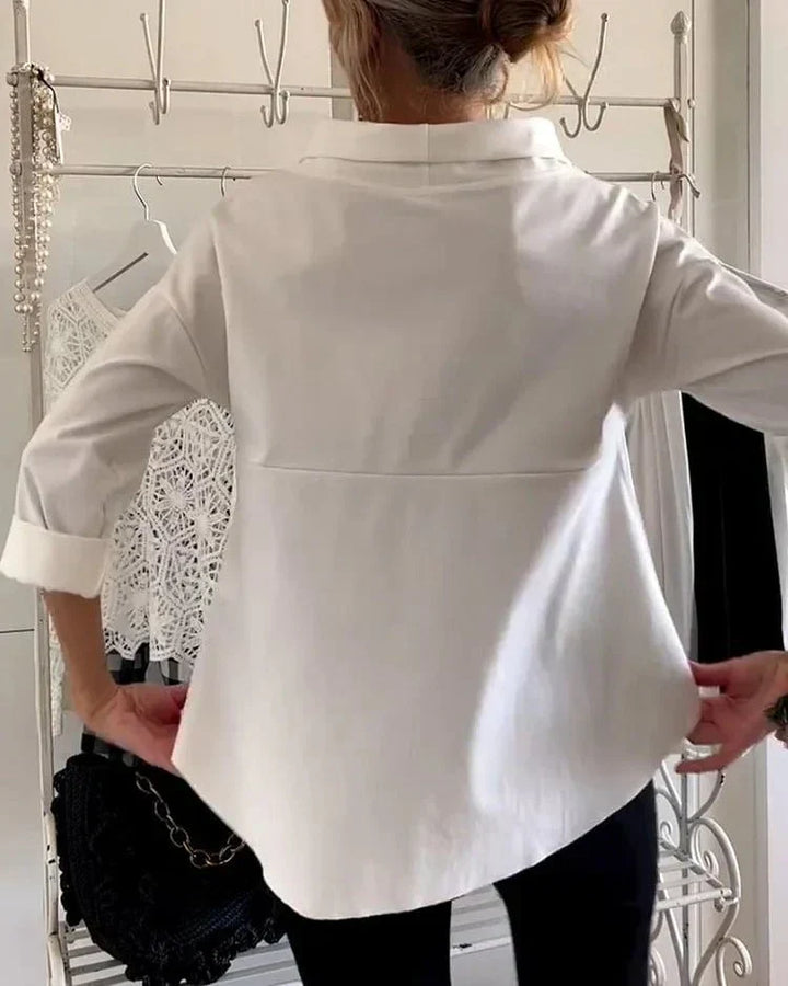 Brenda – Half Turtleneck Top with ¾ Sleeve