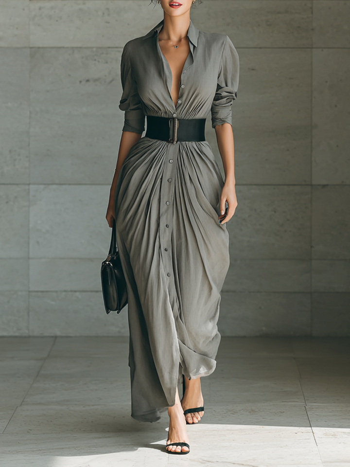Zoe | Long Pleated Dress