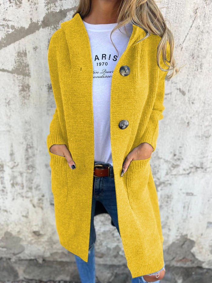 Rosalie – Long Knit Cardigan with Hood