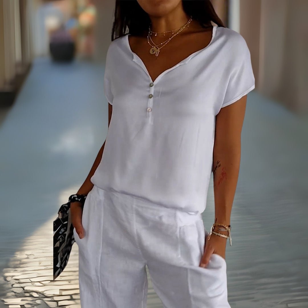 Martha – V-Neck Tee with Tailored Fit