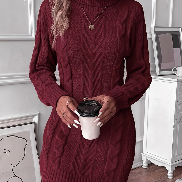 Alicia | Cable Knit Sweater Dress