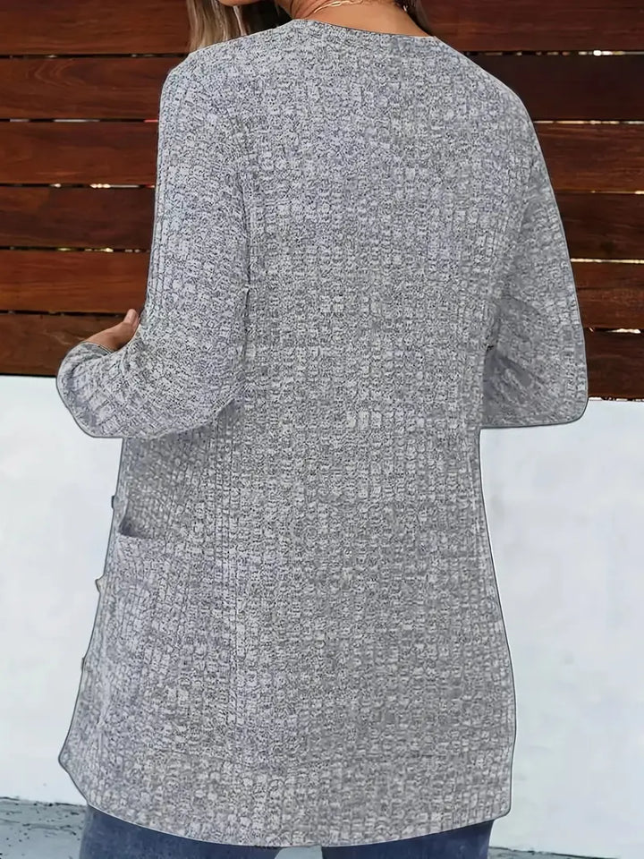 Melody – Longline Button-Front Cardigan