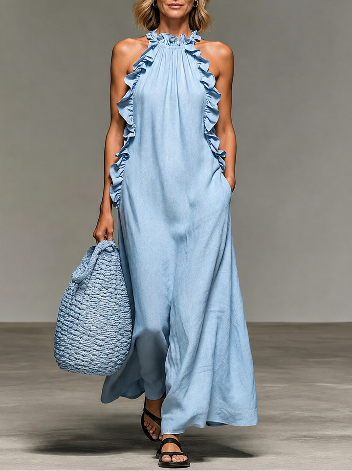 Emma | Soft Ruffle Maxi Dress