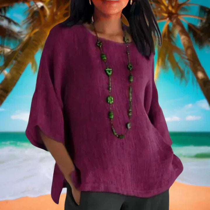 Necie – Three-Quarter Sleeve Blouse