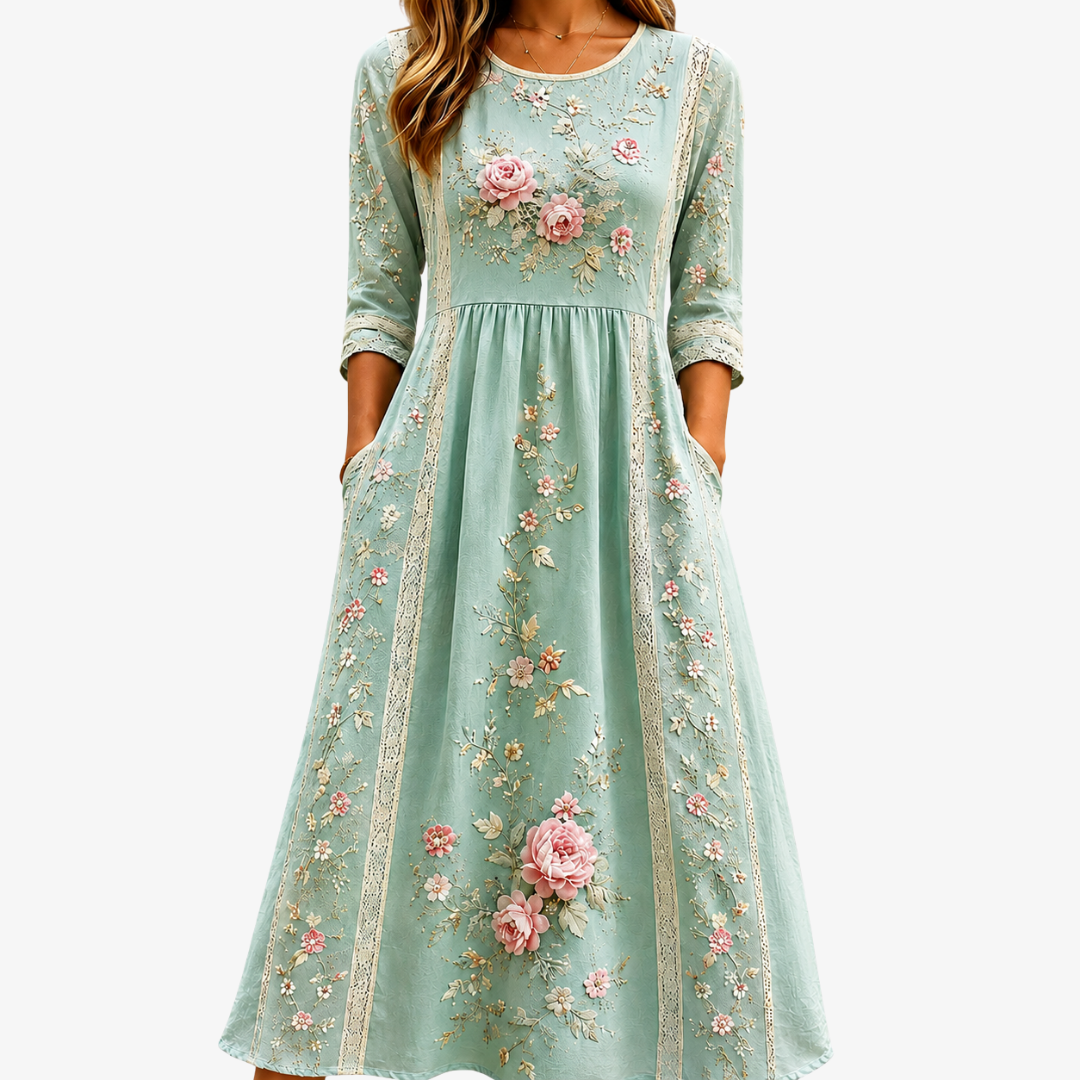 Grace | Romantic Floral Midi Dress
