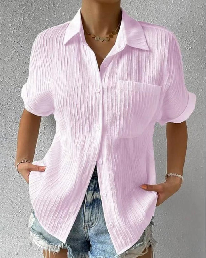 Marian – Button-Up Blouse with Shirt Collar