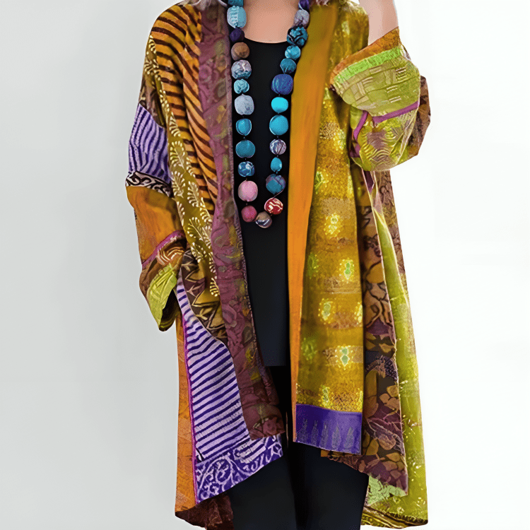Gina – Pleated Cardigan with Classic Collar