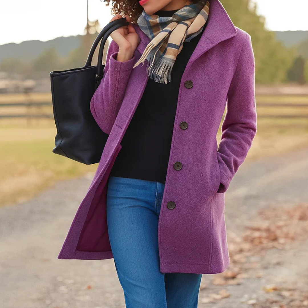 Helga | Classic Button-Front Winter Coat