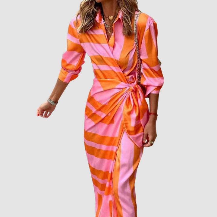 Cecilia | Wrap Midi Shirt Dress