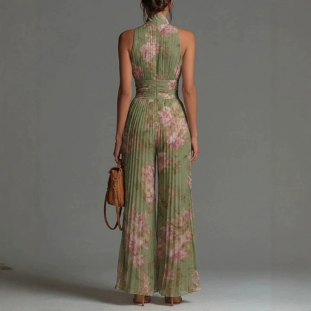 Sofia | Pleated Floral Jumpsuit