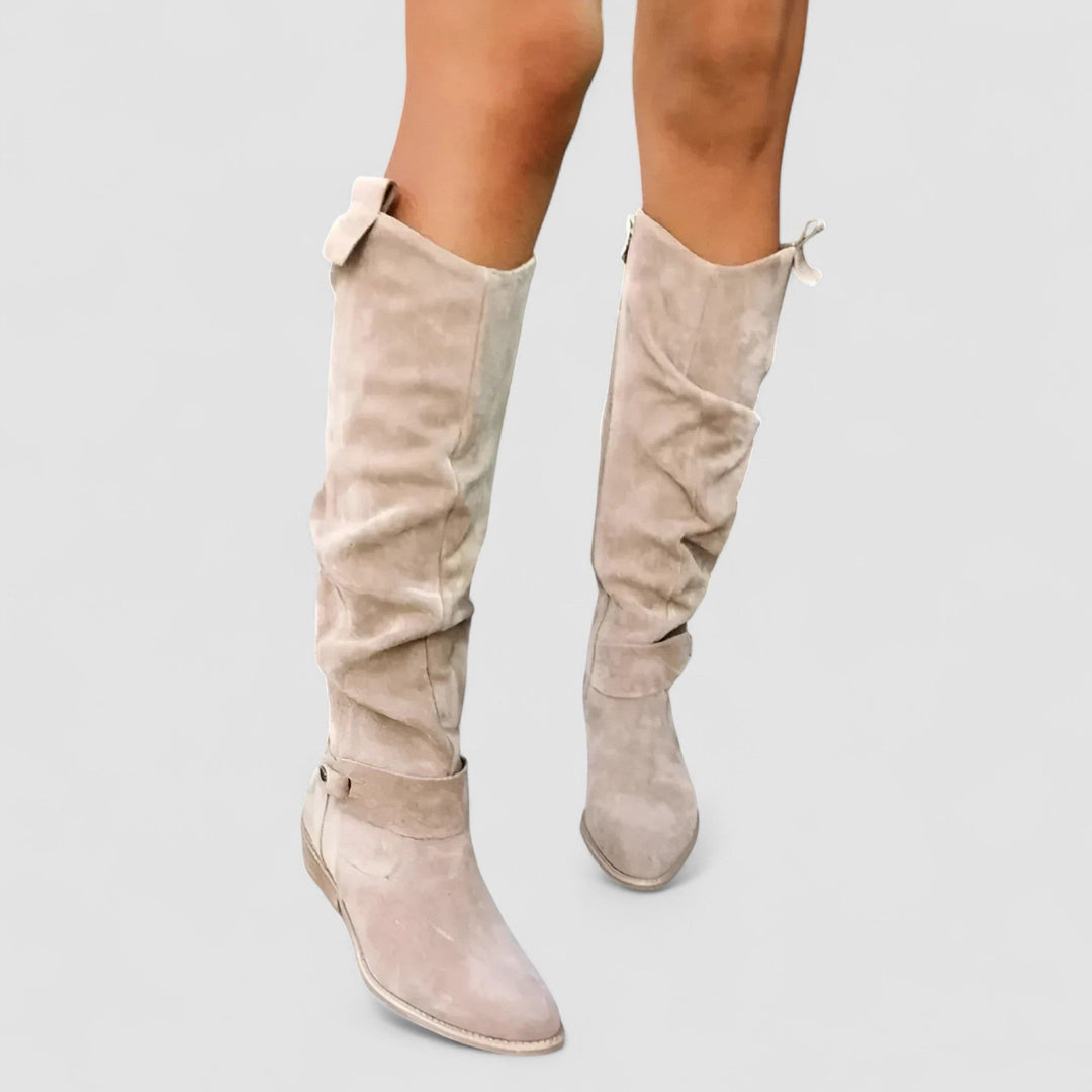 Charlie | Knee-High Low Heel Boots
