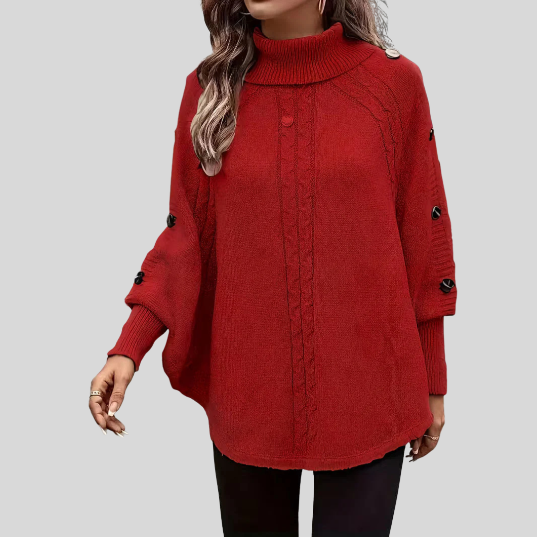 Nora | High Neck Cable Knit Sweater
