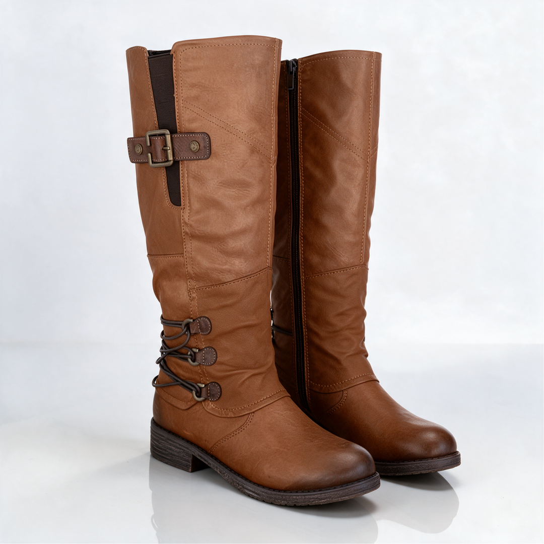 Maristel | Tall Buckle Riding Boots