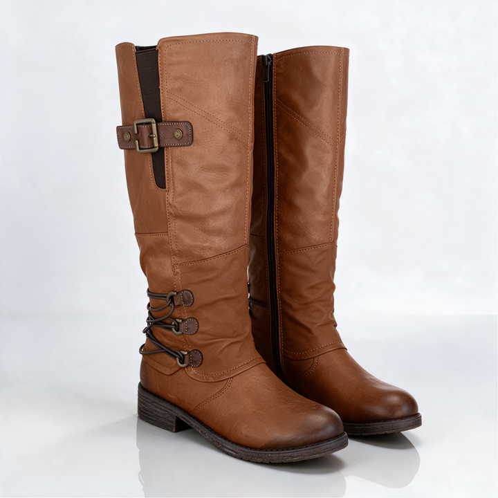 Maristel | Tall Buckle Riding Boots